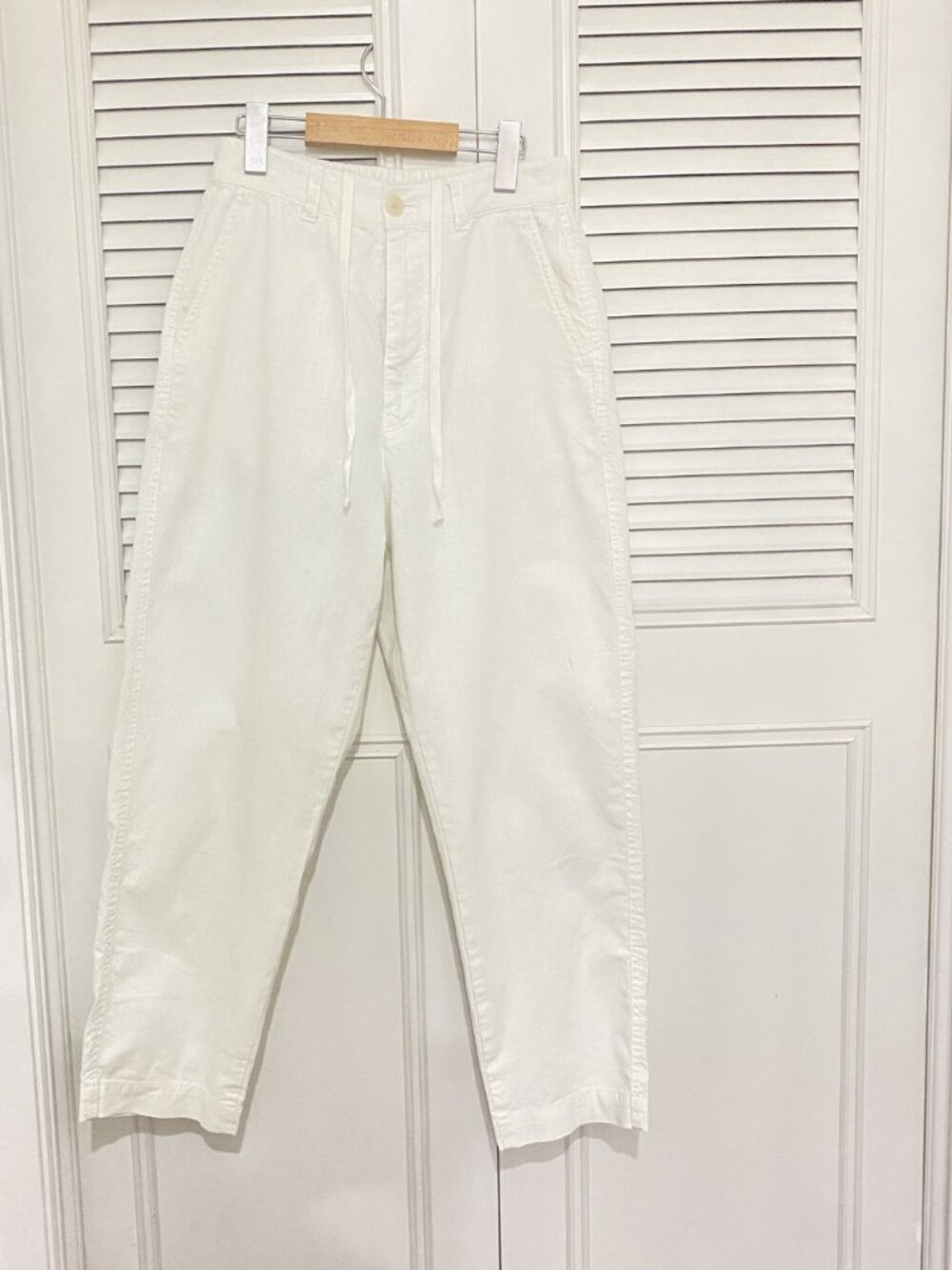 Uniqlo Linen-Cotton Blend Tapered Pants (Hidden Drawstring)